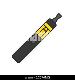 Vaporizer electric cigarette vector icon symbol isolated on white background Stock Vector