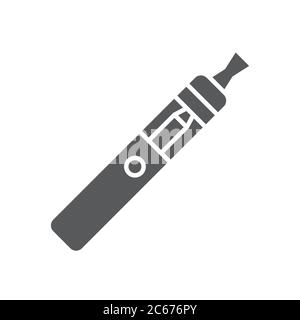 Vaporizer electric cigarette vector icon symbol isolated on white background Stock Vector