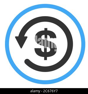 Chargeback icon symbol, return money isolated on white background . Stock Vector