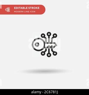 Encryption Simple vector icon. Illustration symbol design template for web mobile UI element. Perfect color modern pictogram on editable stroke. Encryption icons for your business project Stock Vector
