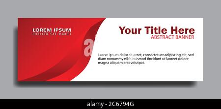 Elegant red web banners of standard sizes for sale. Design template vector Stock Vector