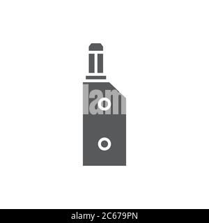 Vaporizer electric cigarette vector icon symbol isolated on white background Stock Vector