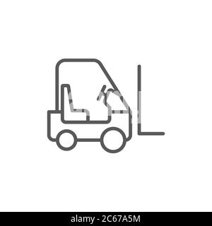 Use forklift loader vector icon symbol tools isolated on white background Stock Vector