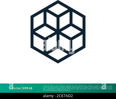 Cube Icon Vector Logo Template Illustration Design. Editable Vector EPS 10. Stock Vector