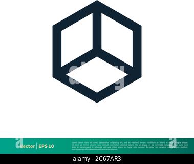 Cube Icon Vector Logo Template Illustration Design. Editable Vector EPS 10. Stock Vector