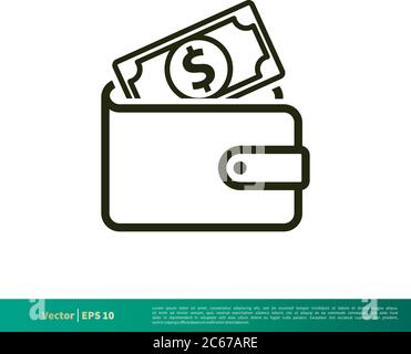 Wallet Icon Vector Logo Template Illustration Design. Editable Vector EPS 10. Stock Vector