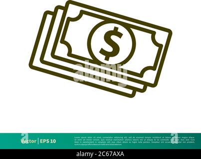 Money Icon Vector Logo Template Illustration Design. Editable Vector EPS 10. Stock Vector