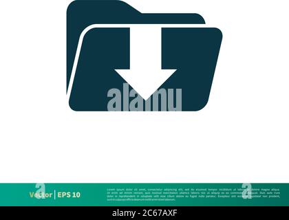 Download Folder Icon Vector Logo Template Illustration Design. Editable Vector EPS 10. Stock Vector