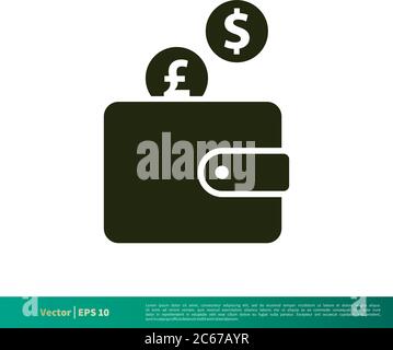 Wallet Icon Vector Logo Template Illustration Design. Editable Vector EPS 10. Stock Vector