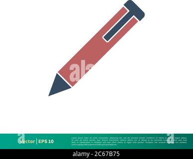 Pen - Education Icon Vector Logo Template Illustration Design. Editable Vector EPS 10. Stock Vector