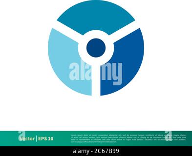 Piece Diagram Graphic Chart Icon Vector Logo Template Illustration Design. Editable Vector EPS 10. Stock Vector