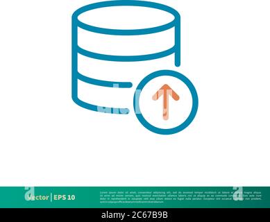 Database Server Icon Vector Logo Template Illustration Design. Editable Vector EPS 10. Stock Vector