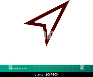 Arrow Pointer Icon Vector Logo Template Illustration Design. Editable Vector EPS 10. Stock Vector