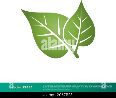 Green Leaf Icon Vector Logo Template Illustration Design. Editable Vector EPS 10. Stock Vector