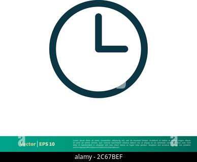 Clock Icon Vector Logo Template Illustration Design. Editable Vector EPS 10. Stock Vector