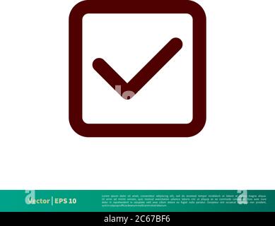 Checklist, Check Mark Icon Vector Logo Template Illustration Design. Editable Vector EPS 10. Stock Vector