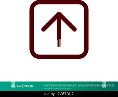 Upload Up Arrow Icon Vector Logo Template Illustration Design. Editable Vector EPS 10. Stock Vector