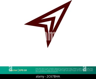 Arrow Pointer Icon Vector Logo Template Illustration Design. Editable Vector EPS 10. Stock Vector