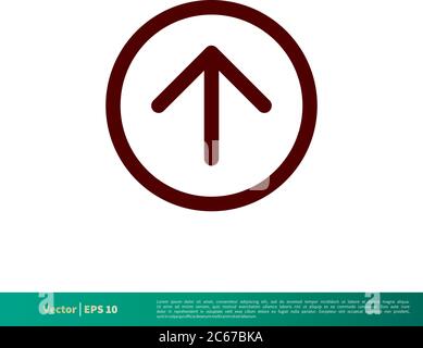 Upload Up Arrow Icon Vector Logo Template Illustration Design. Editable Vector EPS 10. Stock Vector