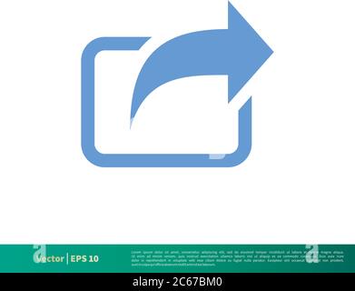 Share Arrow Icon Vector Logo Template Illustration Design. Editable Vector EPS 10. Stock Vector