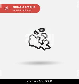 Canada Simple vector icon. Illustration symbol design template for web mobile UI element. Perfect color modern pictogram on editable stroke. Canada icons for your business project Stock Vector