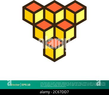 Cube Icon Vector Logo Template Illustration Design. Editable Vector EPS 10. Stock Vector