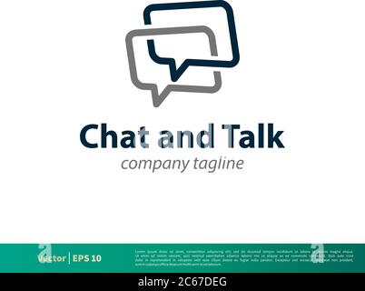 Chat, Talk, Speech Bubble Icon Vector Logo Template Illustration Design. Editable Vector EPS 10. Stock Vector