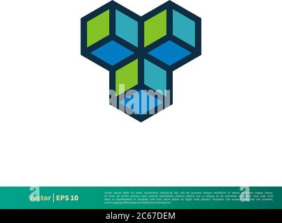 Cube Icon Vector Logo Template Illustration Design. Editable Vector EPS 10. Stock Vector