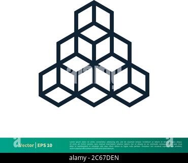 Cube Icon Vector Logo Template Illustration Design. Editable Vector EPS 10. Stock Vector