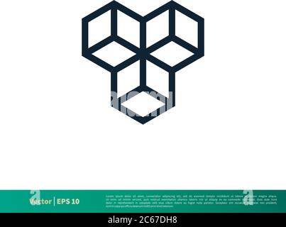 Cube Icon Vector Logo Template Illustration Design. Editable Vector EPS 10. Stock Vector