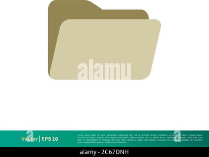 Empty Folder Icon Vector Logo Template Illustration Design. Editable Vector EPS 10. Stock Vector