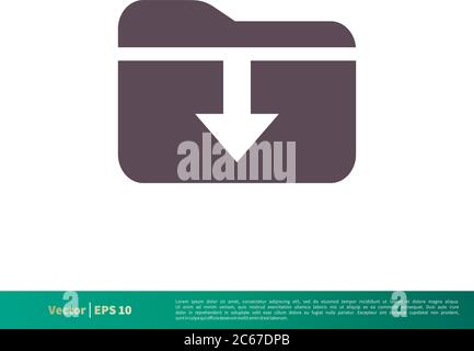 Download Folder Icon Vector Logo Template Illustration Design. Editable Vector EPS 10. Stock Vector