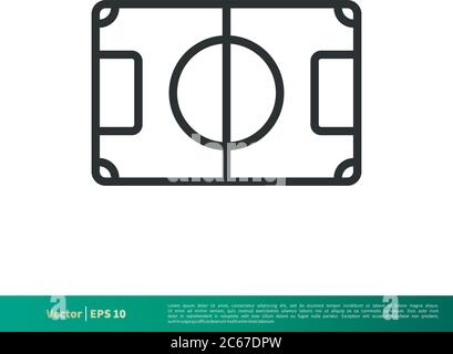 Football Field, Soccer Stadium Icon Vector Logo Template Illustration Design. Editable Vector EPS 10. Stock Vector