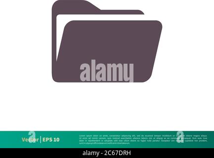 Folder Icon Vector Logo Template Illustration Design. Editable Vector EPS 10. Stock Vector