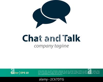 Chat, Talk, Speech Bubble Icon Vector Logo Template Illustration Design. Editable Vector EPS 10. Stock Vector