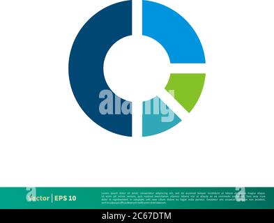 Piece Diagram Graphic Chart Icon Vector Logo Template Illustration Design. Editable Vector EPS 10. Stock Vector