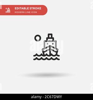 Cruise Simple vector icon. Illustration symbol design template for web mobile UI element. Perfect color modern pictogram on editable stroke. Cruise icons for your business project Stock Vector