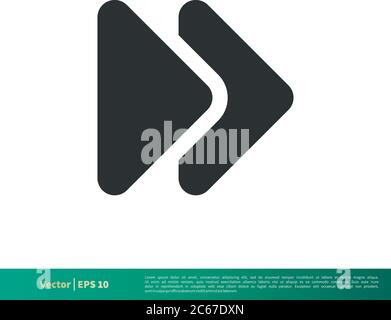 Forward Arrow - UI Icon Vector Logo Template Illustration Design. Editable Vector EPS 10. Stock Vector