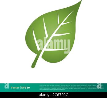 Green Leaf Icon Vector Logo Template Illustration Design. Editable Vector EPS 10. Stock Vector