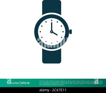 Wrist Watch Icon Vector Logo Template Illustration Design. Editable Vector EPS 10. Stock Vector