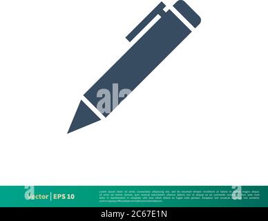 Pen - Education Icon Vector Logo Template Illustration Design. Editable Vector EPS 10. Stock Vector