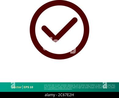 Checklist, Check Mark Icon Vector Logo Template Illustration Design. Editable Vector EPS 10. Stock Vector