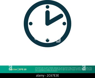 Clock Icon Vector Logo Template Illustration Design. Editable Vector EPS 10. Stock Vector