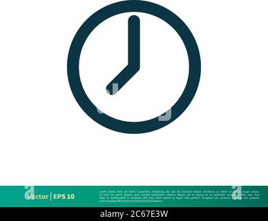 Clock Icon Vector Logo Template Illustration Design. Editable Vector EPS 10. Stock Vector