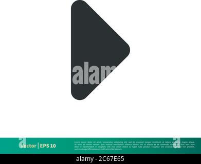 Play Button - UI Icon Vector Logo Template Illustration Design. Editable Vector EPS 10. Stock Vector