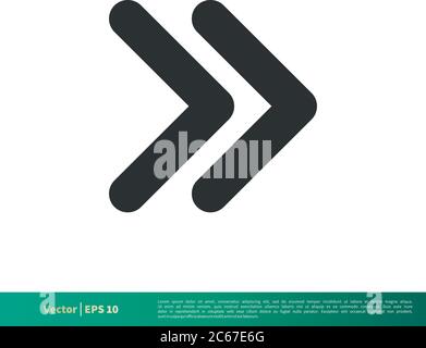 Forward Arrow - UI Icon Vector Logo Template Illustration Design. Editable Vector EPS 10. Stock Vector