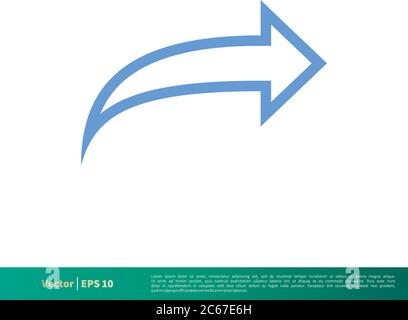Share Arrow Icon Vector Logo Template Illustration Design. Editable Vector EPS 10. Stock Vector