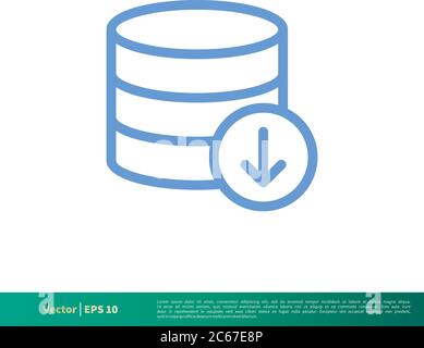 Database Server Icon Vector Logo Template Illustration Design. Editable Vector EPS 10. Stock Vector