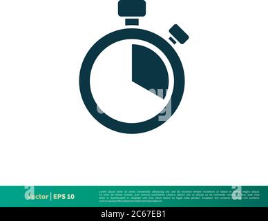Stopwatch Icon Vector Logo Template Illustration Design. Editable Vector EPS 10. Stock Vector