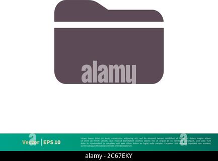 Folder Icon Vector Logo Template Illustration Design. Editable Vector EPS 10. Stock Vector